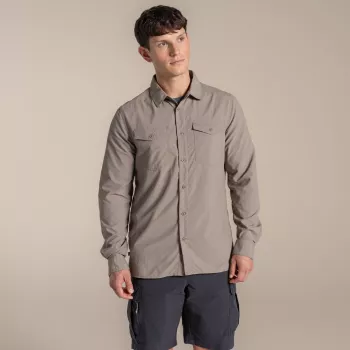 Craghoppers NosiLife Loukkos camicia a maniche lunghe - Pebble - XL