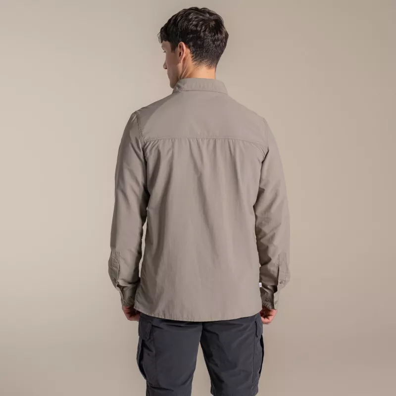 Craghoppers NosiLife Loukkos camicia a maniche lunghe - Pebble - XL