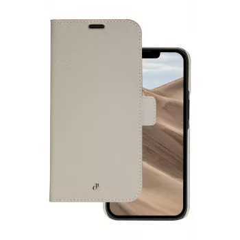 dbramante1928 New York custodia portafoglio 2-in-1 per iPhone 14 Pro, pelle pieno fiore, Sand Dune