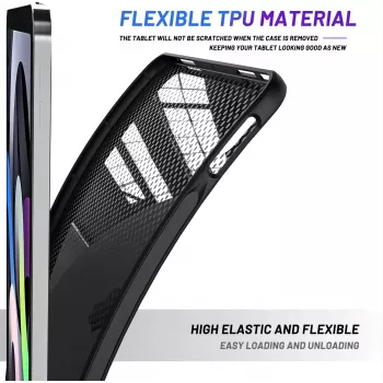 MRDISC custodia posteriore per Apple iPad Pro M4 nero TPU - custodia sottile ammortizzante con bordi rialzati, superficie opaca antigraffio, aperture precise (MG-BCIPTABPROM4SW)