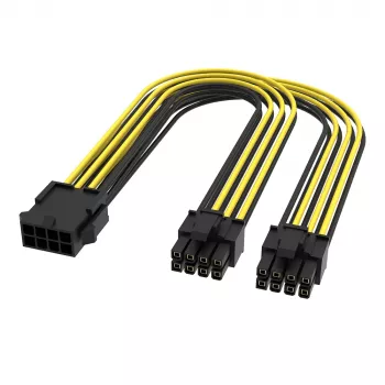 Akasa 6 set cavo splitter PCIe a doppio 6+2 pin - 24 cm