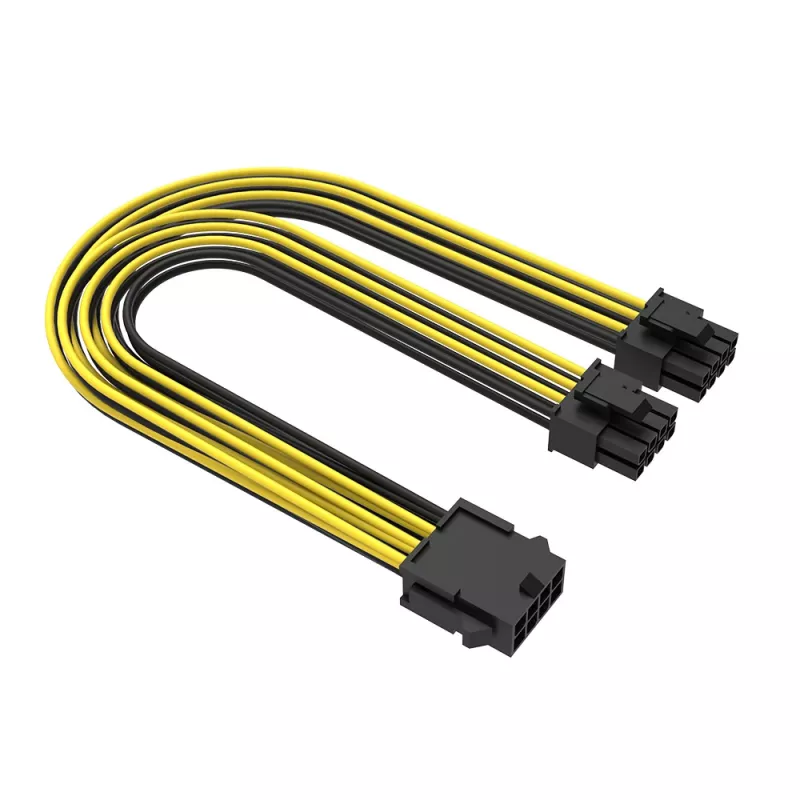 Akasa 6 set cavo splitter PCIe a doppio 6+2 pin - 24 cm