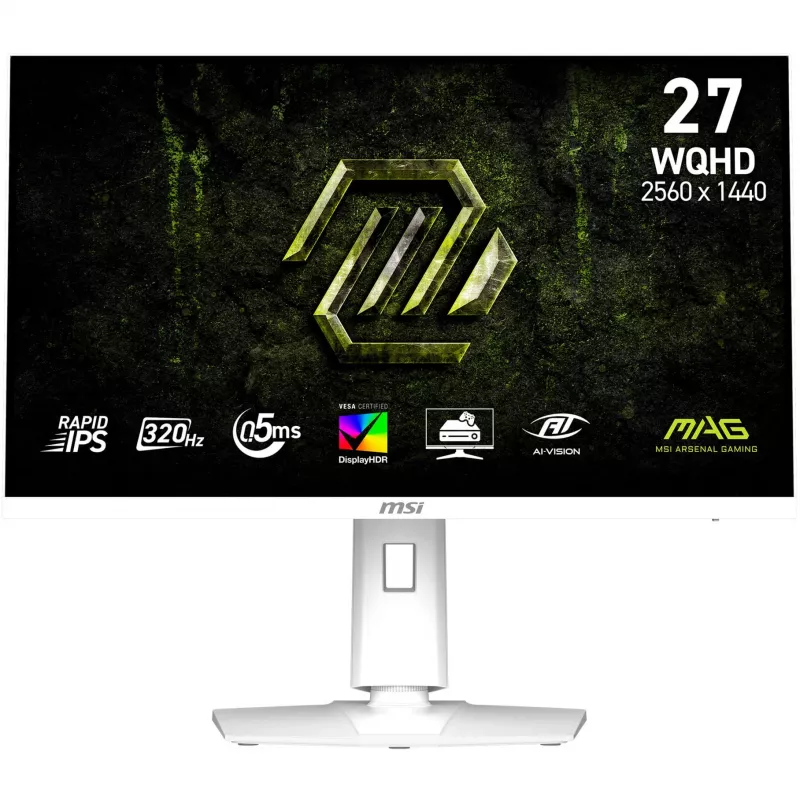 MSI MAG274QRFWDEX32 monitor gaming 27 pollici WQHD Rapid IPS, 180Hz, 1ms, Quantum Dot, KVM, USB-C