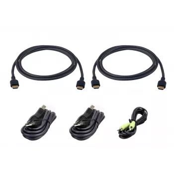 ATEN 2L-7D02UH21X5 set cavi KVM Ultra High Speed - DisplayPort, USB, audio, 5m, nero