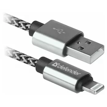 Defender cavo USB-A a Lightning 1,0m 2,1A bianco