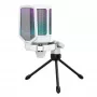 FIFINE A6V AMPLIGAME microfono USB a condensatore da studio RGB, cardioide, bianco