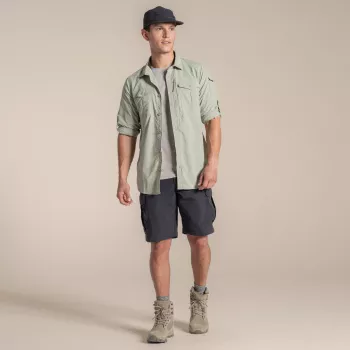 Craghoppers NosiLife Adventure LS Shirt III - camicia da viaggio a maniche lunghe uomo, Bay Leaf, taglia L