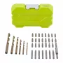 Ryobi RAK38SDD set da 38 pezzi di punte per trapano e cacciavite con 24 punte da 25mm, punte HSS e per muratura, portabussola, supporto magnetico e valigetta