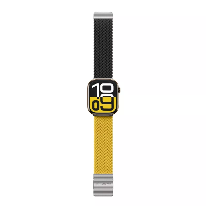 AMAZINGTHING Blend Band set di 2 cinturini per Apple Watch 45/46/49mm - giallo-nero e nero