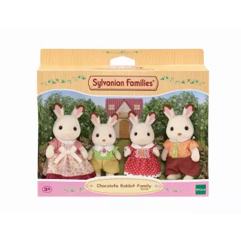 Sylvanian Families famiglia Chocolate Rabbit - 4 figure da collezione