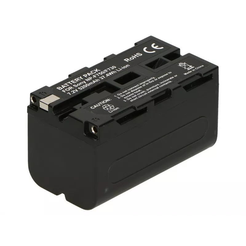 2-POWER batteria ricaricabile per videocamera 7,4V 5200mAh Sony NP-F730 InfoLithium L