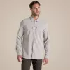 Craghoppers NosiLife Pro camicia manica lunga V - camicia da viaggio uomo, pergamena, taglia L