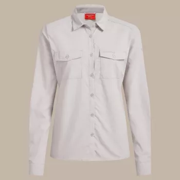 Craghoppers NosiLife Loukkos camicia manica lunga donna madreperla taglia S