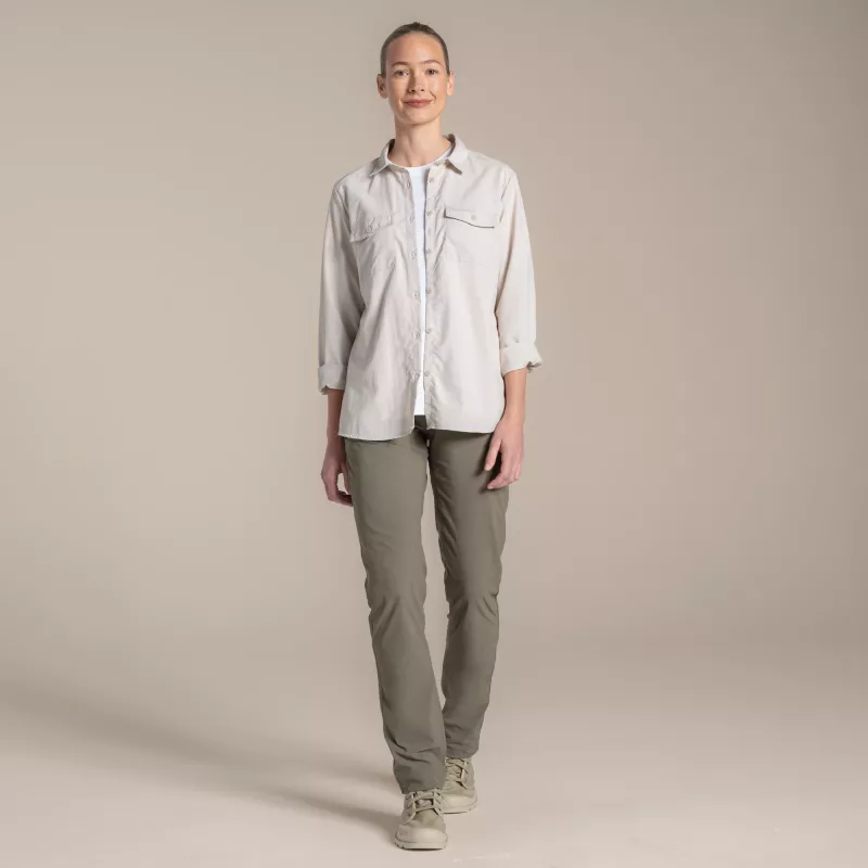 Craghoppers NosiLife Loukkos camicia manica lunga donna madreperla taglia S
