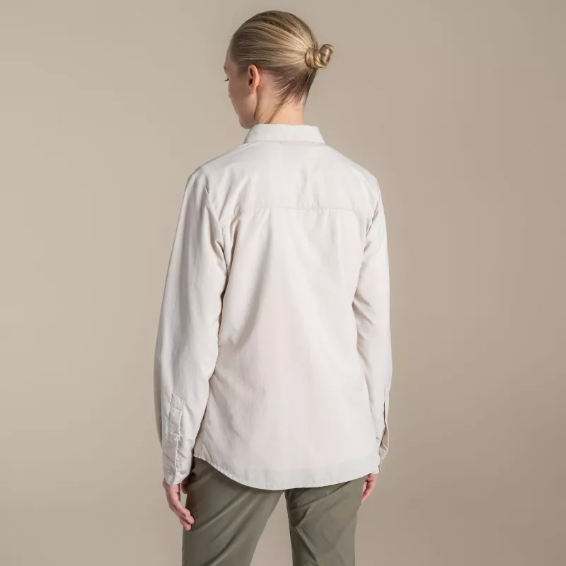 Craghoppers NosiLife Loukkos camicia manica lunga donna madreperla taglia S