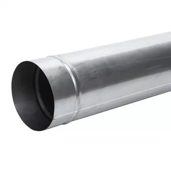 Tubo per camino con diametro 160 mm, 1 m, acciaio nero, parete singola, alta temperatura