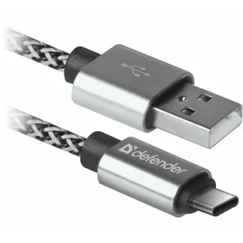 Defender cavo USB-A a USB-C 1,0 m 2,1 A bianco