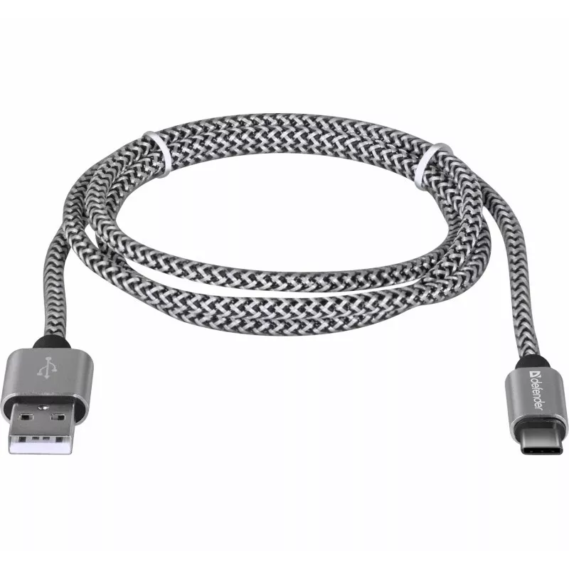 Defender cavo USB-A a USB-C 1,0 m 2,1 A bianco