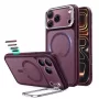 ESR Classic Hybrid Kickstand custodia MagSafe per iPhone 17 Pro / 18 Pro - bordeaux scuro opaco