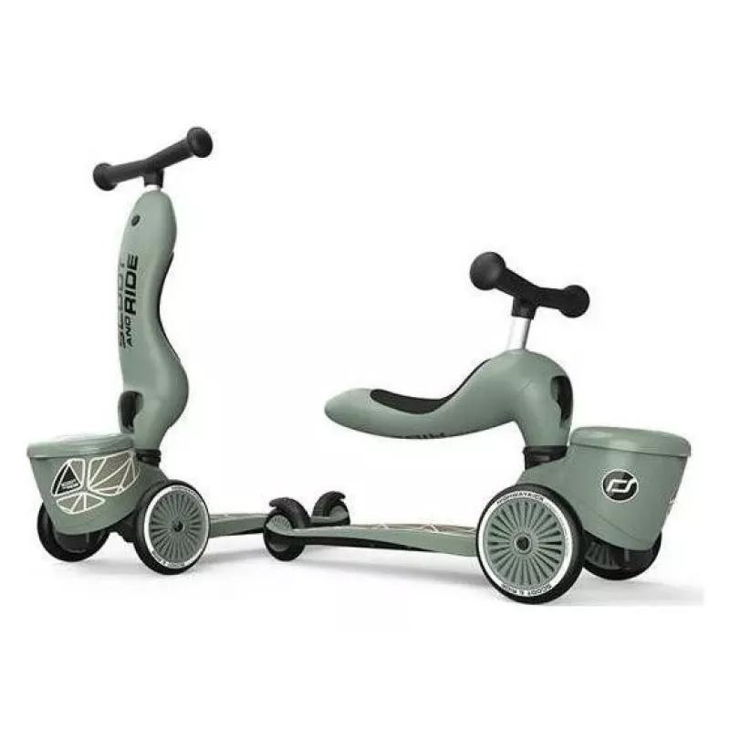 Scoot & Ride Highwaykick 1 Lifestyle monopattino e scooter 2-in-1, Green Lines