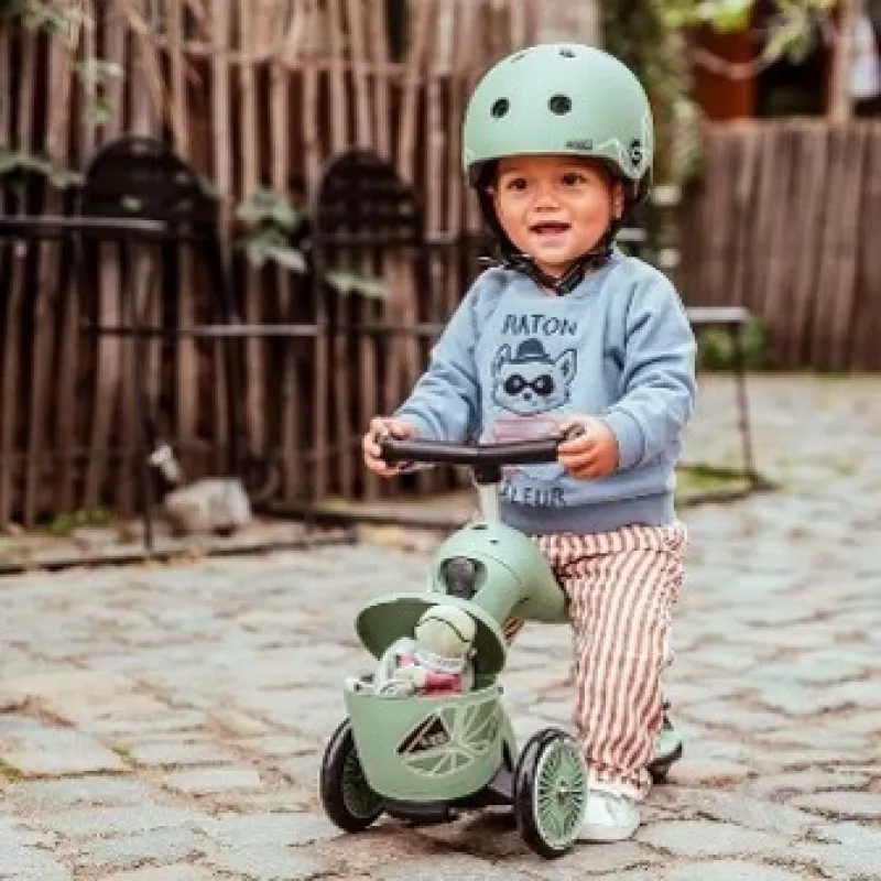 Scoot & Ride Highwaykick 1 Lifestyle monopattino e scooter 2-in-1, Green Lines