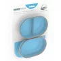 SEGULA 70950 Distributore combinato di cibo e acqua per gatti, plastica, blu, 0,4 L