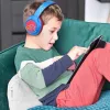 PowerLocus Bobo Kids cuffie wireless, LED, AUX, blu/rosso