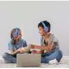 PowerLocus Bobo Kids cuffie wireless, LED, AUX, blu/rosso
