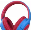 PowerLocus Bobo Kids cuffie wireless, LED, AUX, blu/rosso