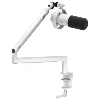 FIFINE T688W Microfono dinamico con braccio orientabile, USB/XLR, Bianco