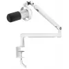 FIFINE T688W Microfono dinamico con braccio orientabile, USB/XLR, Bianco