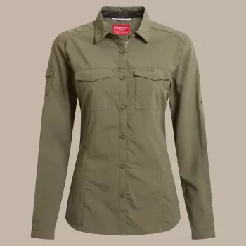 Craghoppers NosiLife Adventure LS Shirt III donna - Wild Olive - L