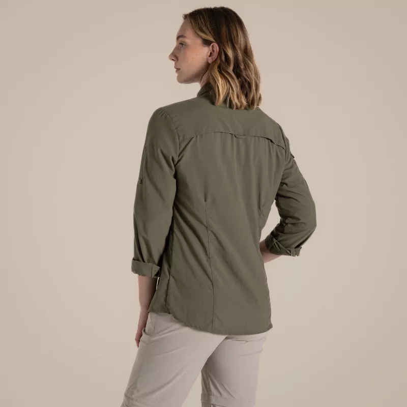Craghoppers NosiLife Adventure LS Shirt III donna - Wild Olive - L