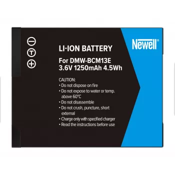 Newell batteria ricaricabile sostitutiva per Panasonic DMW-BCM13E (Li-ion, 3,6V, 1250mAh, 4,5Wh)