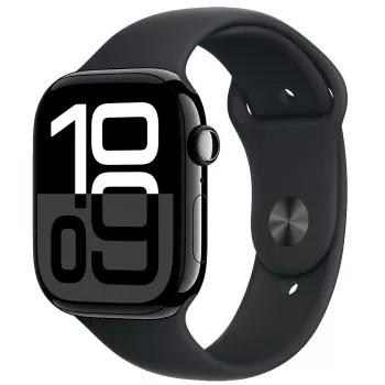 Apple Watch 10 LTE 46mm cassa in alluminio con cinturino Sport mezzanotte - mezzanotte