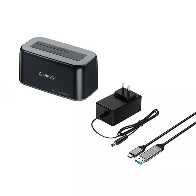 ORICO 6819C3 docking station USB 3.0 SATA dual-bay per HDD/SSD da 2,5/3,5 pollici - nero