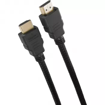 One For All Cavo HDMI Premium High Speed con Ethernet 1,5 m - certificato per 4K 60Hz HDR, 18Gbps, placcato oro, nero