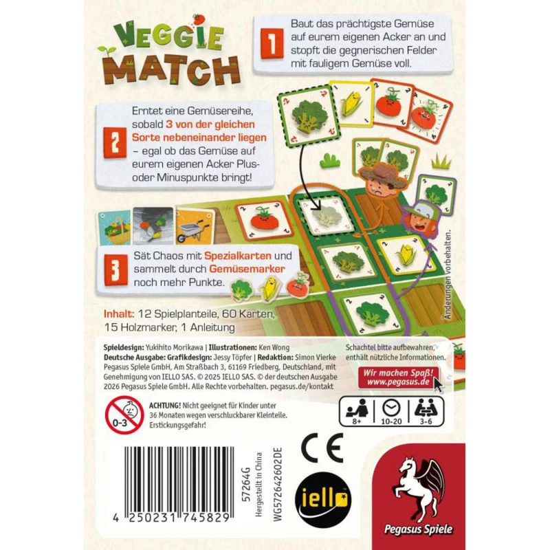 PEGASUS Veggie Match Gioco di carte
