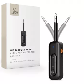TECH-PROTECT ULTRABOOST AU03 Adattatore audio Bluetooth 6.0 ricevitore AUX nero