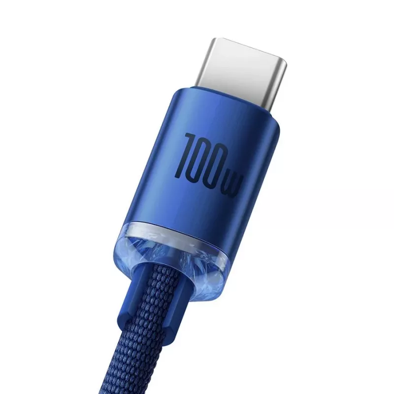Baseus Cavo USB-A a USB-C Crystal Shine 100W 1,2m blu