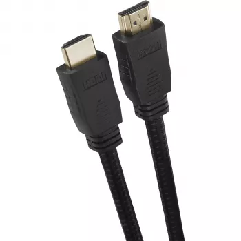 One For All cavo HDMI Premium High Speed con Ethernet, 3,0 m, 4K@60Hz, HDR, ARC, HDCP 2.2, placcato oro, nero
