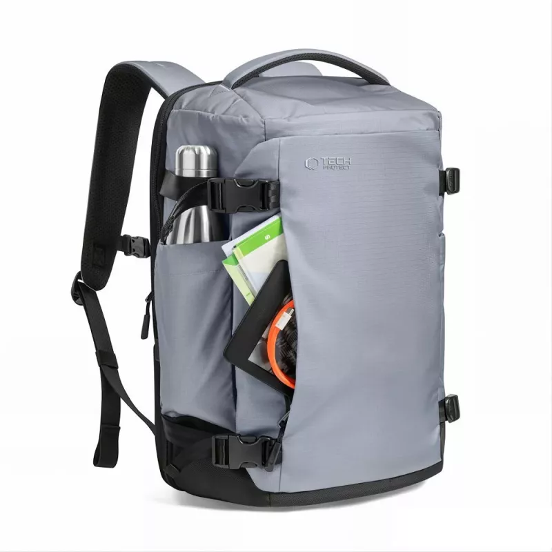 TECH-PROTECT DEFENDER S70 zaino per laptop da viaggio Ryanair e Wizzair 24L 40x30x20 Urban Grey