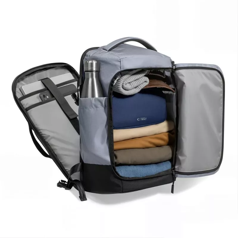 TECH-PROTECT DEFENDER S70 zaino per laptop da viaggio Ryanair e Wizzair 24L 40x30x20 Urban Grey