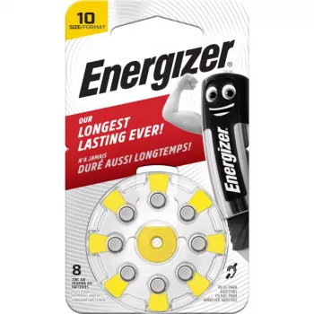 Energizer 10 (PR70) batterie zinco-aria per apparecchi acustici, 1,45 V, confezione da 8