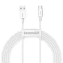 Cavo Baseus Superior Series da USB-A a USB-C, ricarica rapida 66W, 2m, bianco