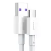 Cavo Baseus Superior Series da USB-A a USB-C, ricarica rapida 66W, 2m, bianco