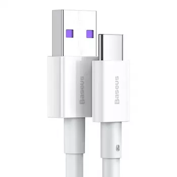 Cavo Baseus Superior Series da USB-A a USB-C, ricarica rapida 66W, 2m, bianco