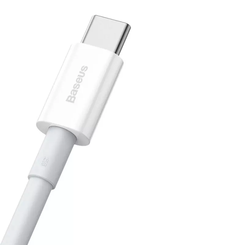 Cavo Baseus Superior Series da USB-A a USB-C, ricarica rapida 66W, 2m, bianco