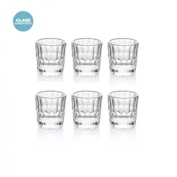 Set di bicchieri Guzzini Vanity con 6 bicchierini, trasparente (13140500)