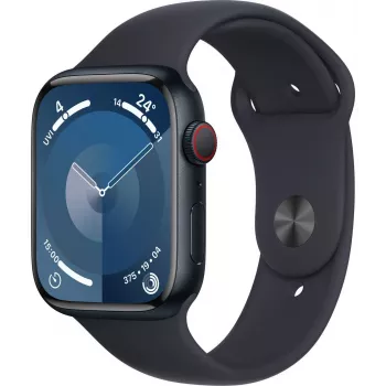Apple Watch 9 GPS + Cellular 45mm, mezzanotte, Sport Band M/L (MRMD3ET/A)